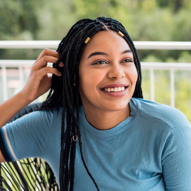 Free photo portrait of a beautiful woman