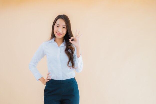 Portrait beautiful young asian business woman