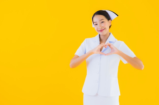 Portrait beautiful young asian thai nurse