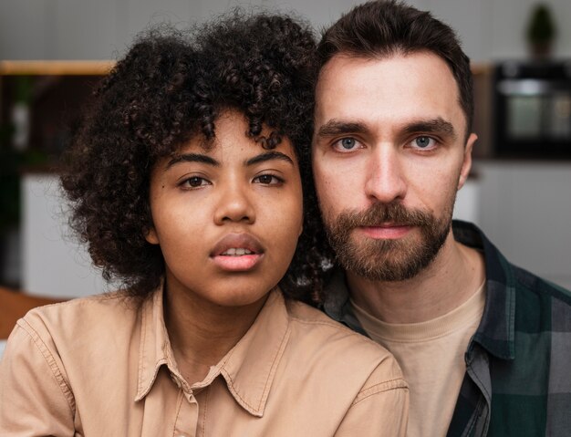 Portrait of beautiful young couple