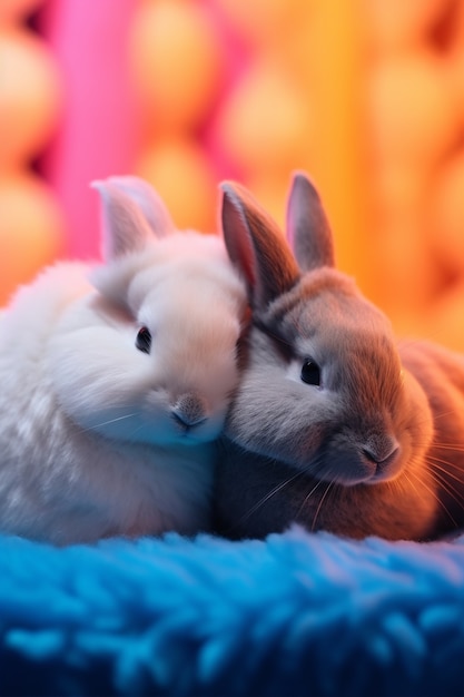 Portrait of bunnies