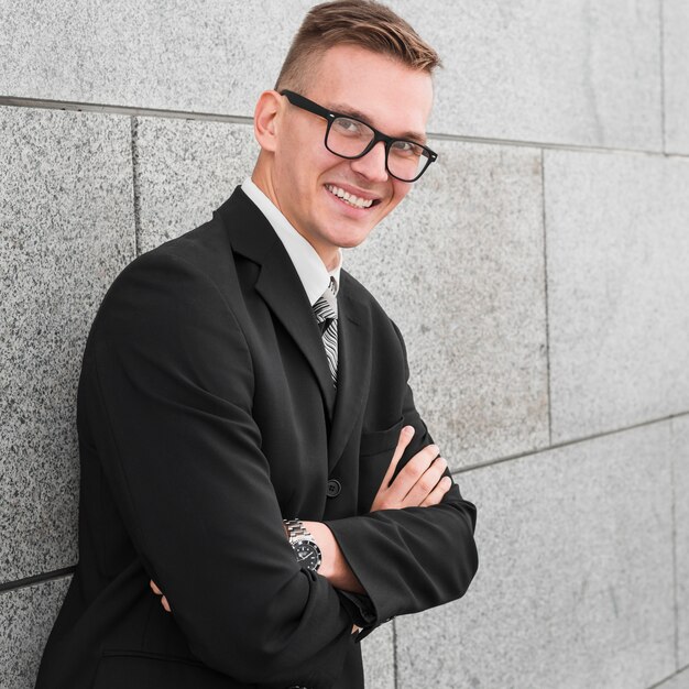 Portrait of businessman smiling