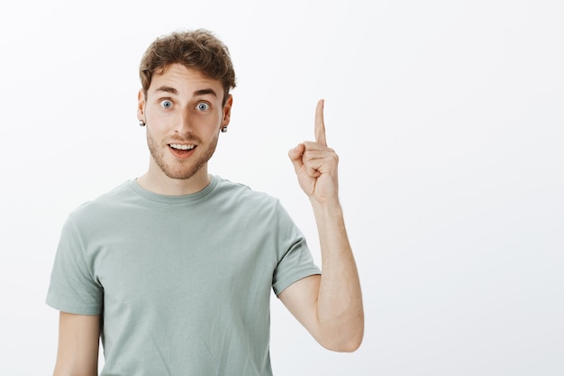 Portrait of a casual guy posing in the studio