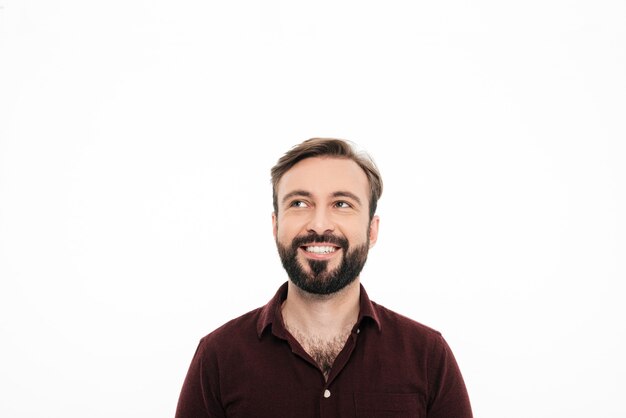 Portrait of a cheerful bearded man