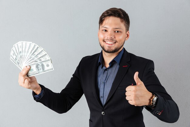 Portrait of a cheerful businessman