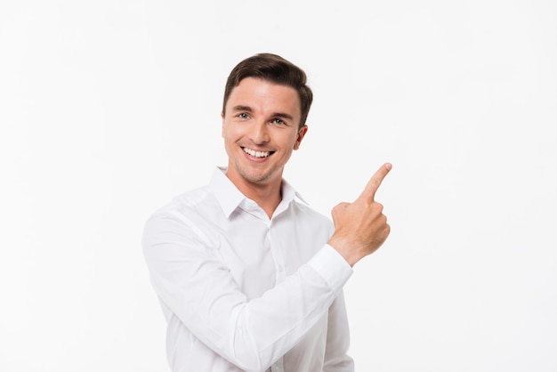 Portrait of a cheerful handsome man