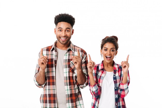 Portrait of a cheerful young african couple