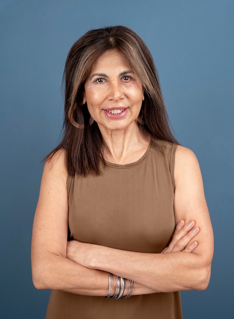 Portrait of confident senior woman posing