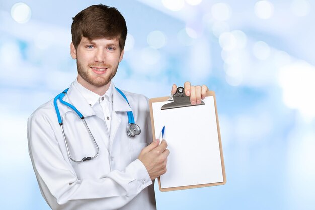 Portrait of confident young medical doctor