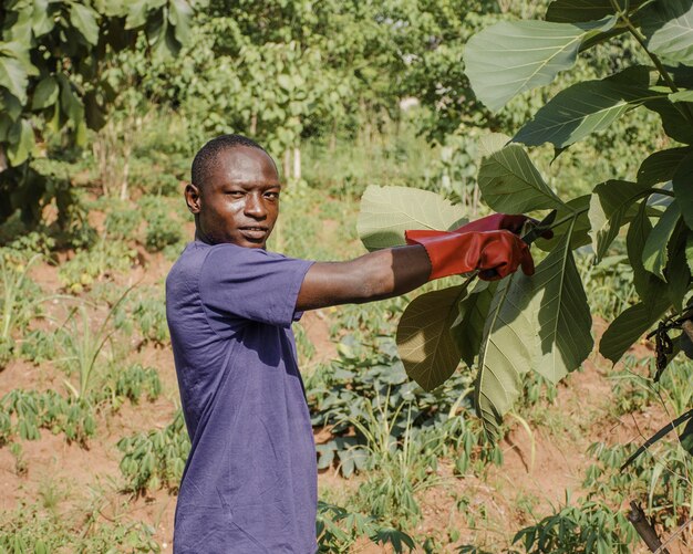 Portrait of a countryside worker posing