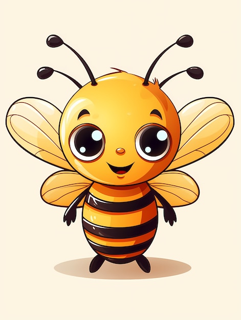 Foto gratuita ritratto di un'ape animata carina
