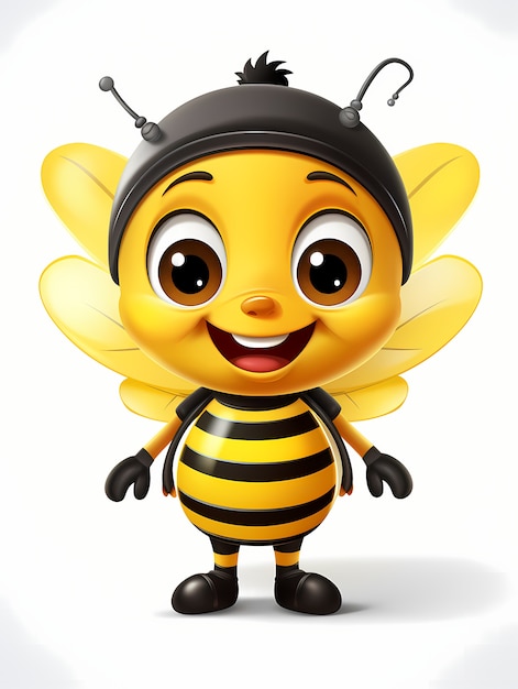 Free photo portrait of cute animated bee