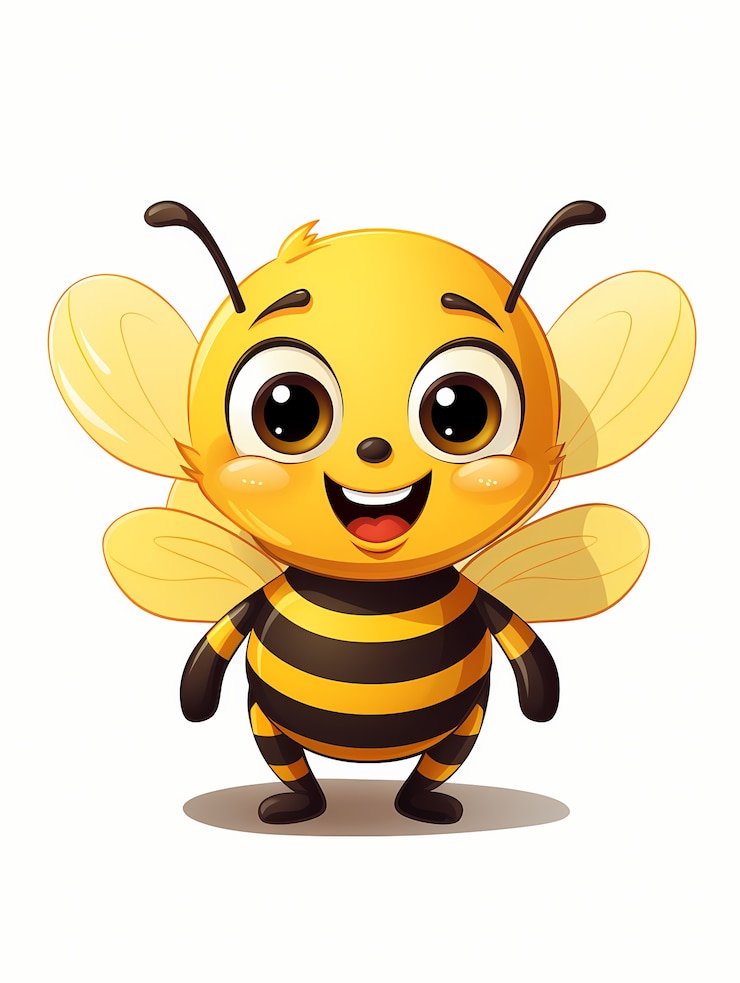 Free Photo portrait of cute animated bee