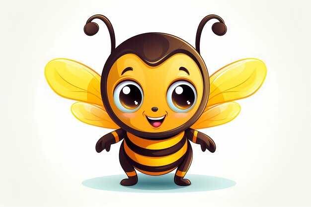 Free photo portrait of cute animated bee