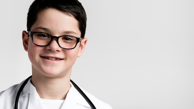 Portrait of cute young boy smiling