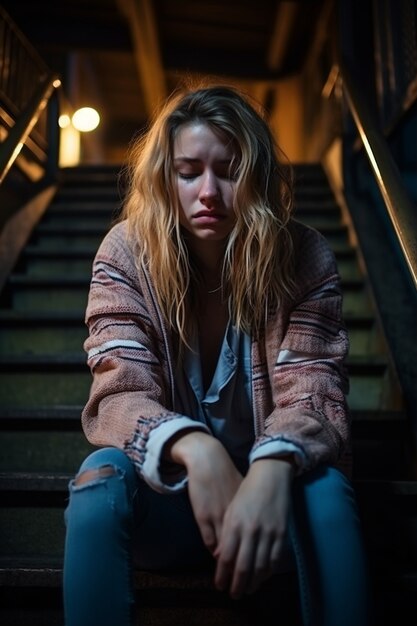憂鬱な女性の肖像画