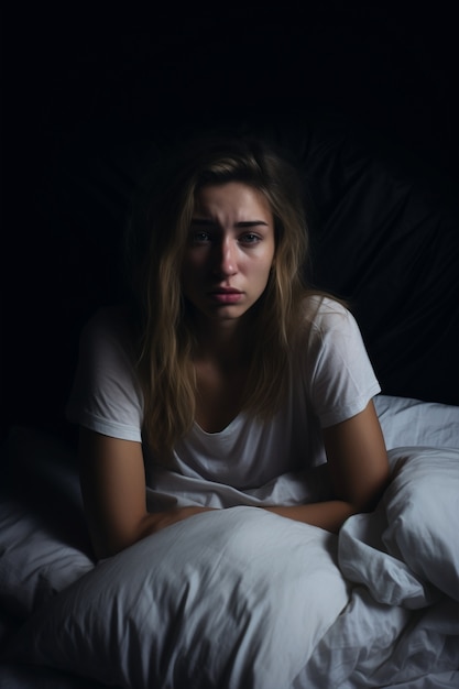 Portrait of depressed woman