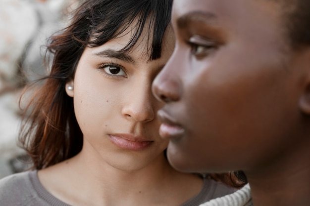 Foto gratuita ritratto di persone latine diverse