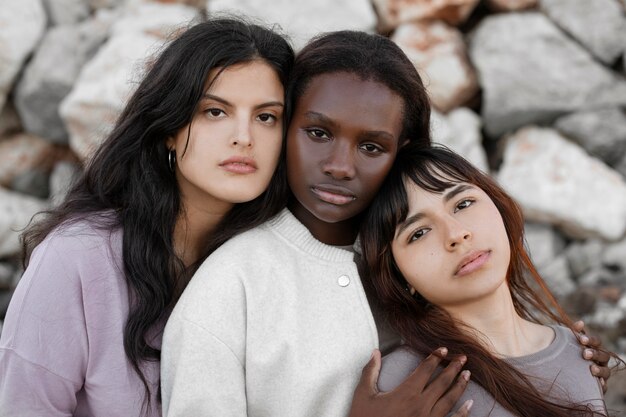 Portrait of diverse latin people