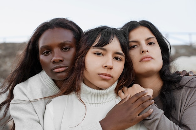 Free Photo portrait of diverse latin people