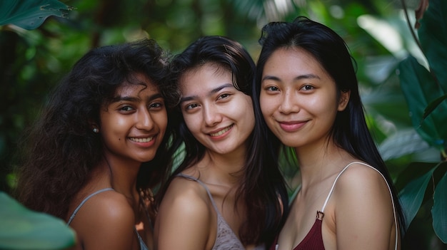 Portrait of diverse women together