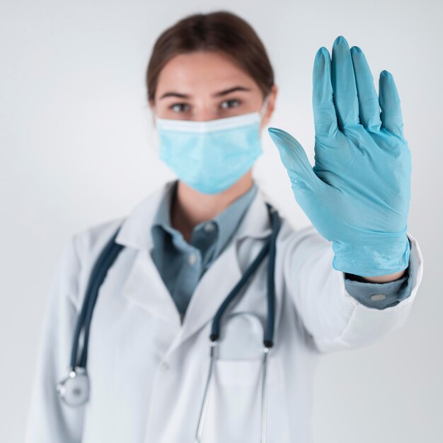 Portrait of doctor wearing face mask