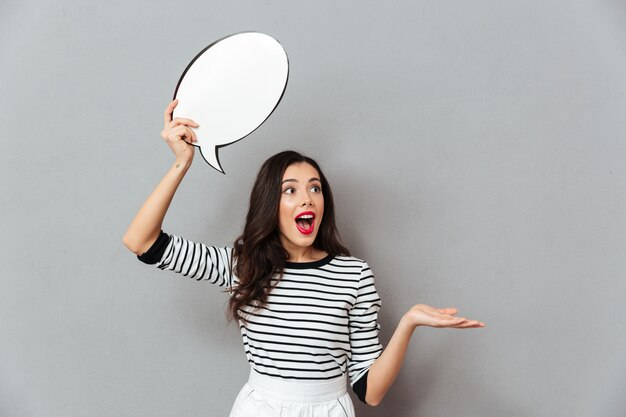 Portrait of an excited woman