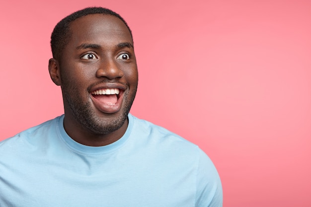 Portrait of expressive young man