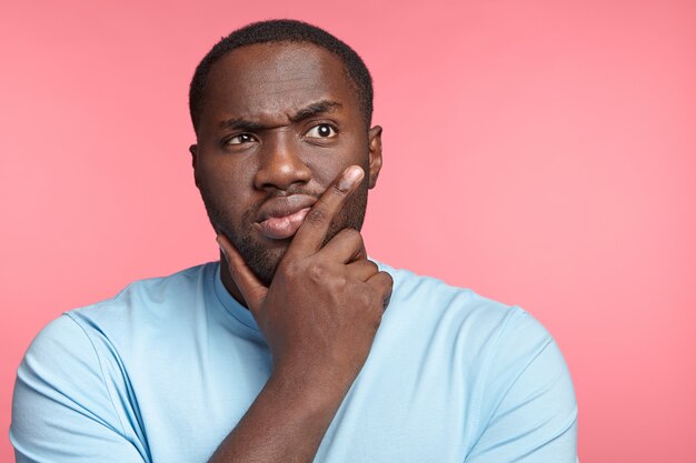 portrait of expressive young man
