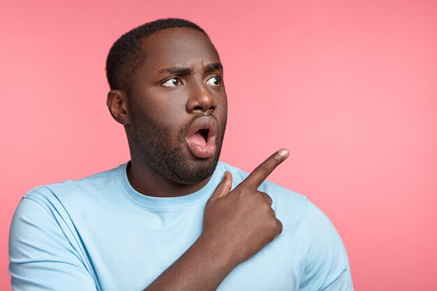 Portrait of expressive young man