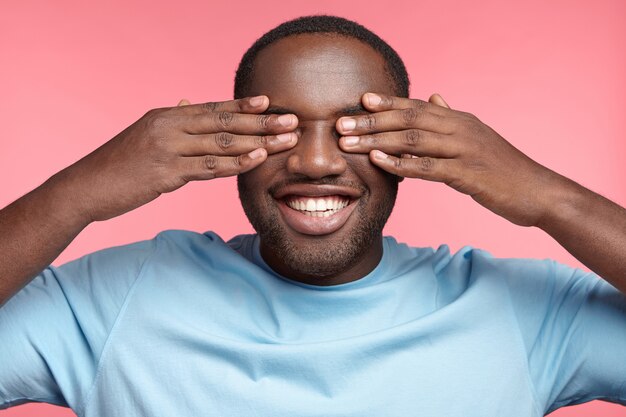 Portrait of expressive young man