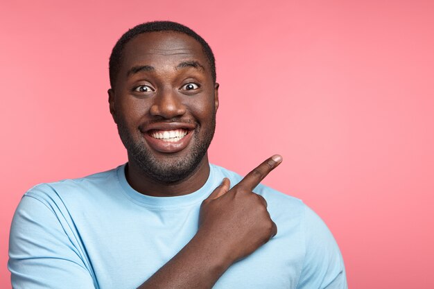 Portrait of expressive young man