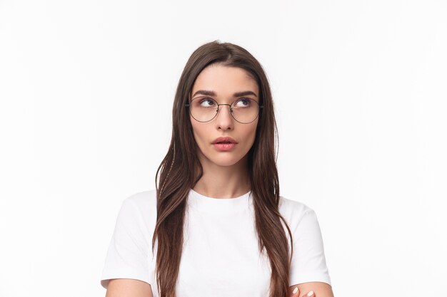 portrait expressive young woman