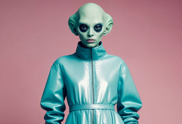 Free photo portrait of extraterrestrial creature or alien