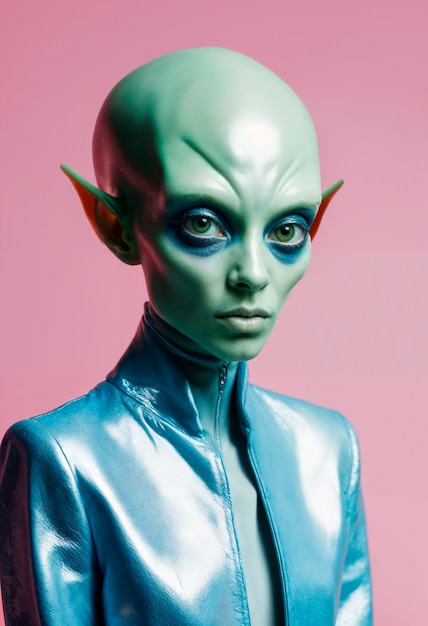 Portrait of extraterrestrial creature or alien