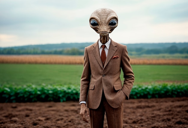 Free photo portrait of extraterrestrial creature or alien