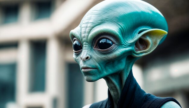 Portrait of extraterrestrial creature or alien