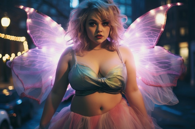 Free photo portrait of fairy with fairycore aesthetic