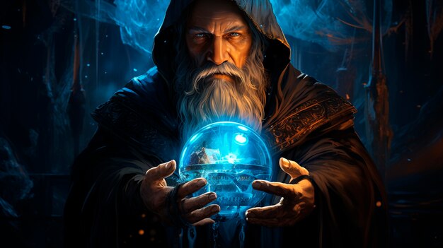 portrait of fantasy wizard character