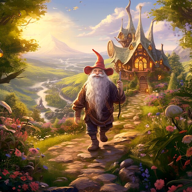 portrait of fantasy wizard character