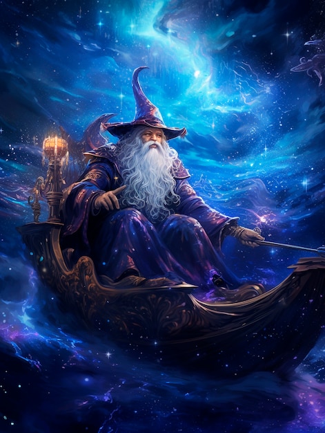 Portrait of fantasy wizard character