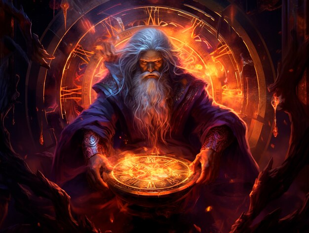 portrait of fantasy wizard character