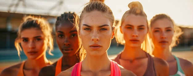 Foto gratuita ritratto di un'atleta femminile che gareggia ai giochi olimpici