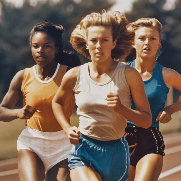 Foto gratuita ritratto di un'atleta femminile che gareggia ai giochi olimpici