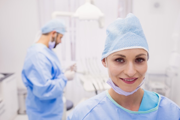 Portrait of female dentist