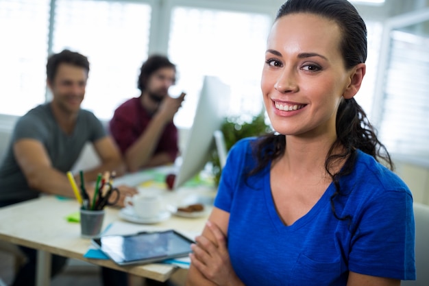 Portrait of female graphic designer smiling