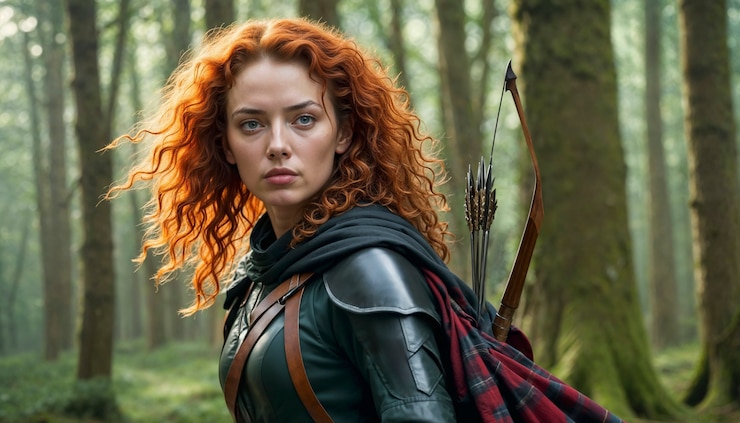 Free Photo portrait of female princess warrior
