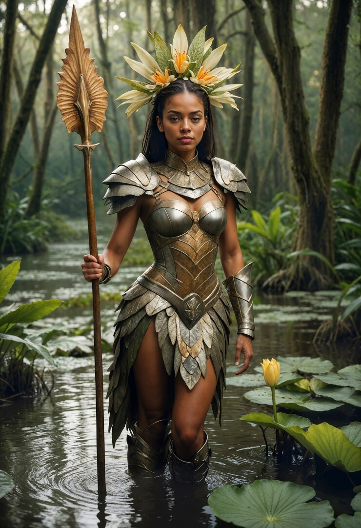 Free Photo portrait of female warrior princess