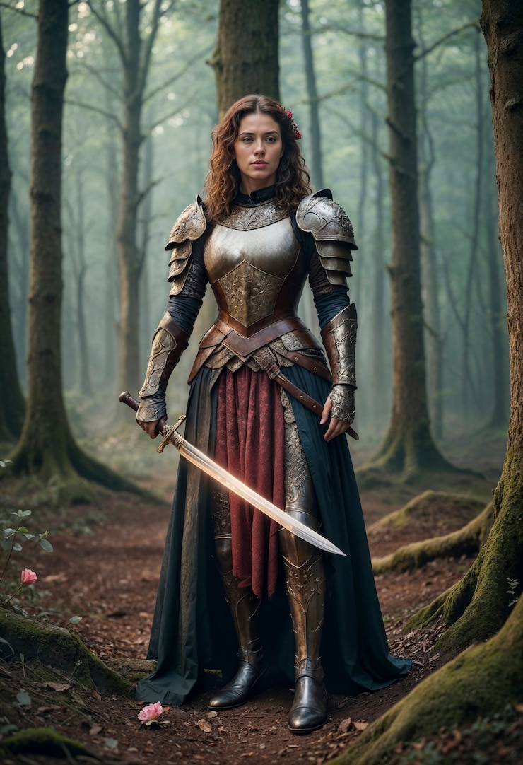 Free Photo portrait of female warrior princess