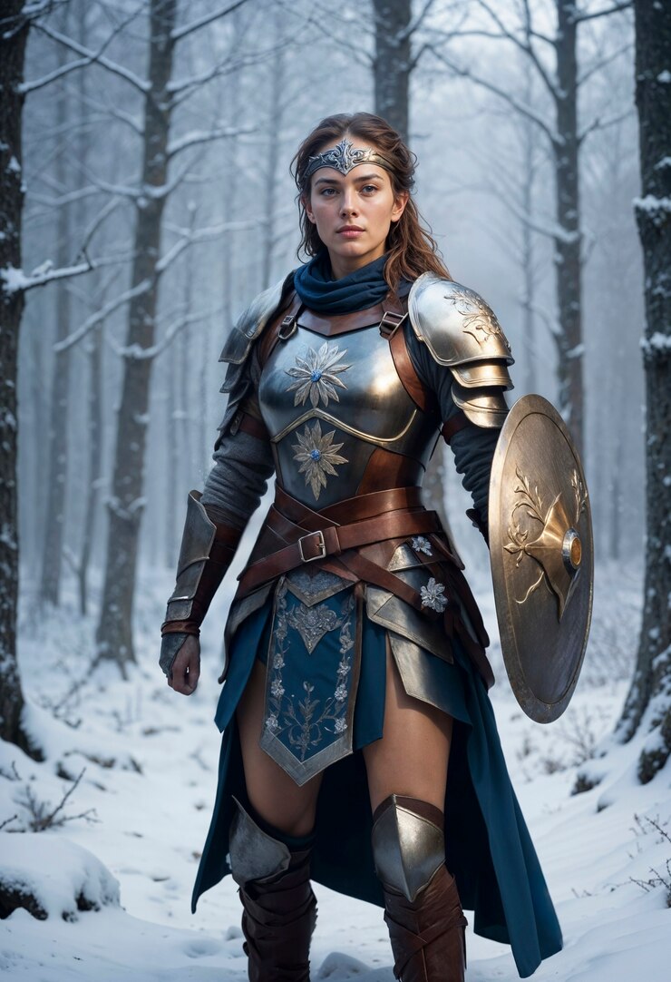 Free Photo portrait of female warrior princess